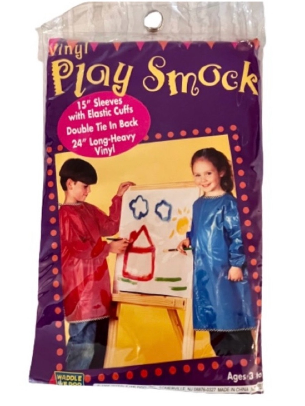 🆕- - Kids Red Play/Art Smock. New in packaging.